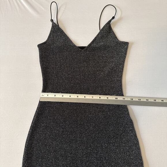 H&M Divided Women’s 0 Sexy Party Metallic Sparkle Bodycon Mini Dress Occasion - Picture 5 of 13